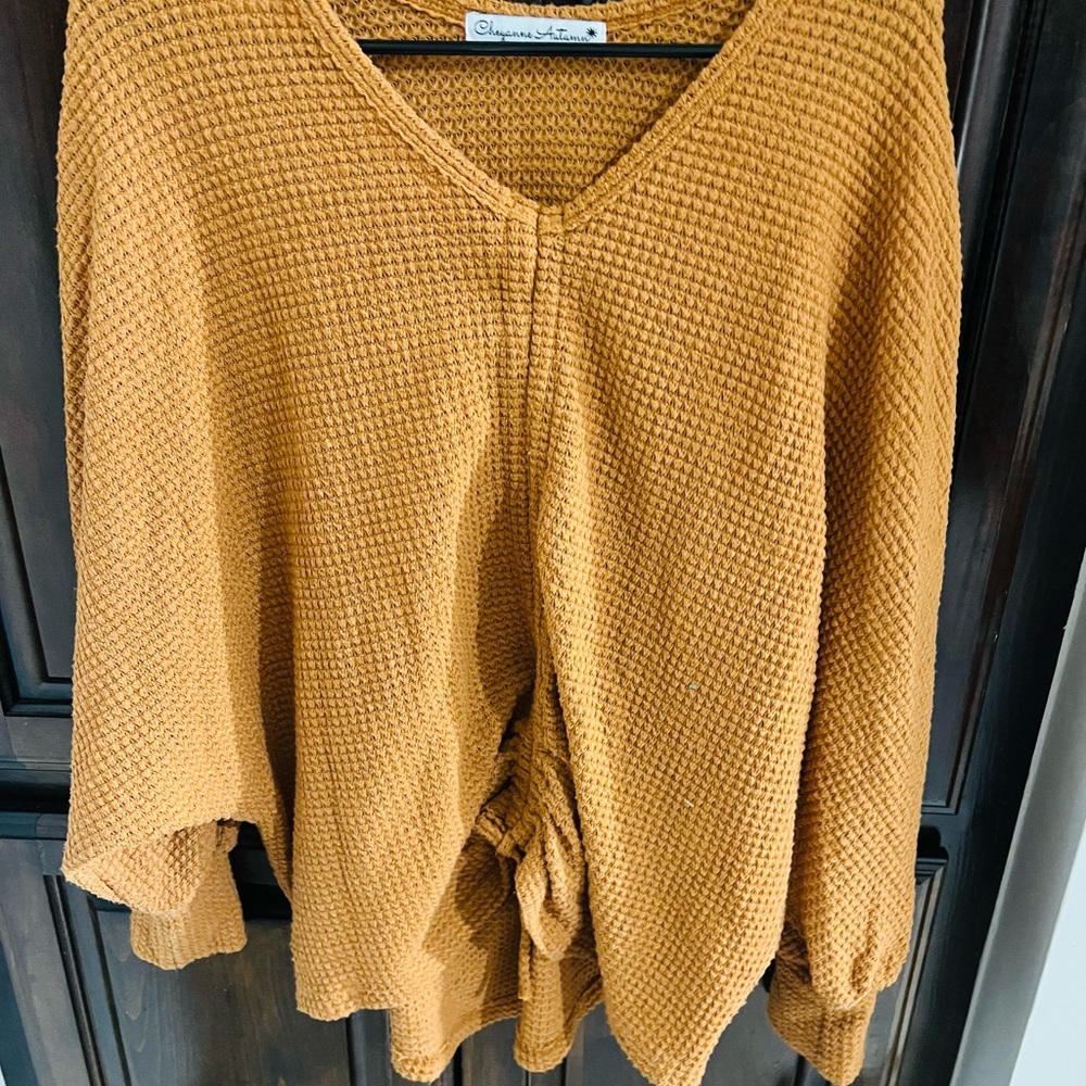 Shyanne Women's Mustard Tunic Top